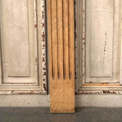 #53602 Antique Oak Fireplace Mantel Fluted Pilaster image 3