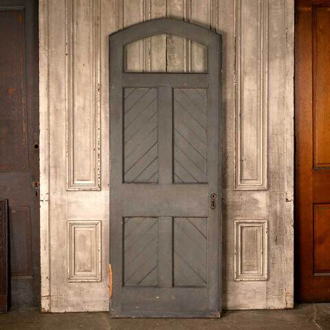 #53636 31x83 Antique Pointed Arch Wood Entry Door image 5