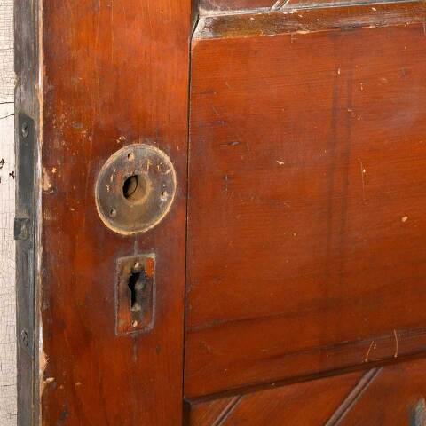 #53636 31x83 Antique Pointed Arch Wood Entry Door image 4