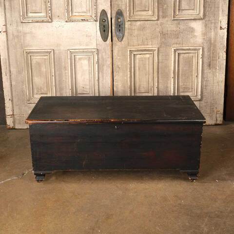 #53639 Antique Wood Cedar Chest with Casters image 2