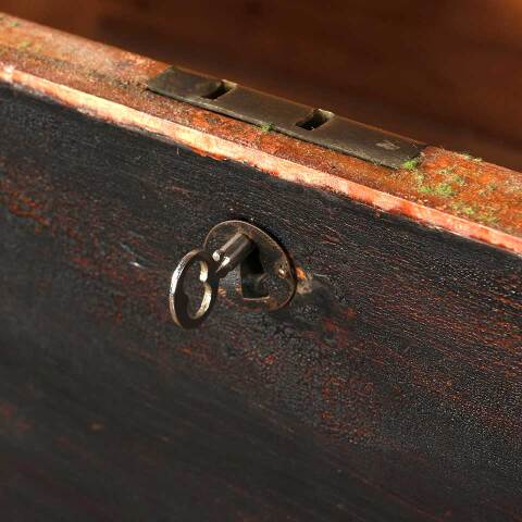 #53639 Antique Wood Cedar Chest with Casters image 5