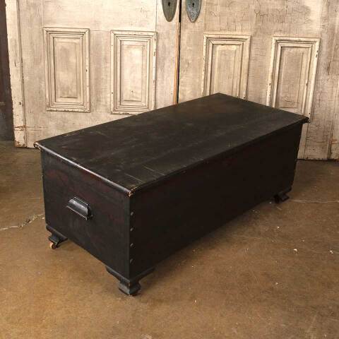 #53639 Antique Wood Cedar Chest with Casters image 8