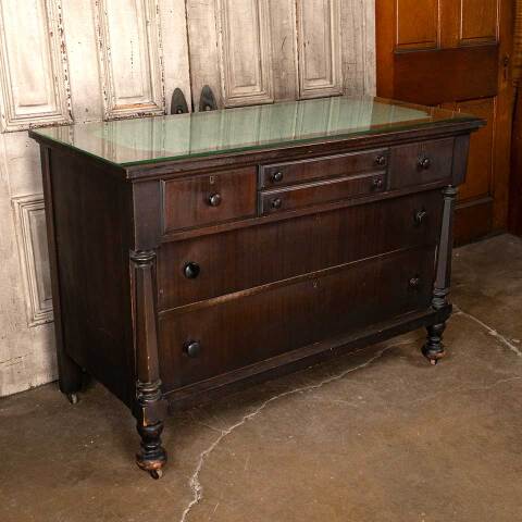 #53642 52x37 Antique Wood Dresser image 2