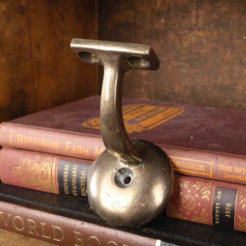 Salvaged Brass Staircase Handrail Bracket
