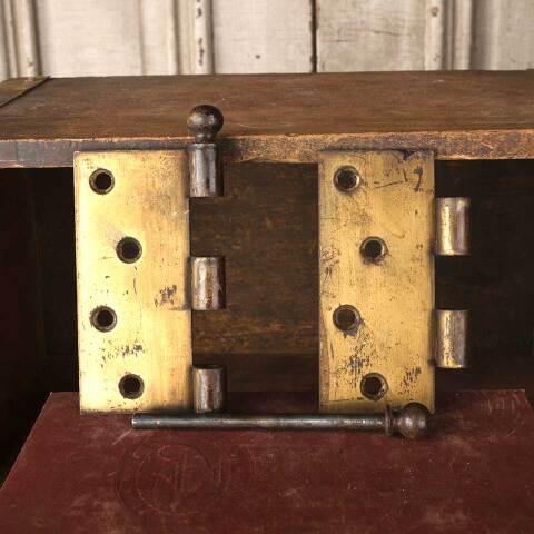 #53733 4 1/2" Antique Stanley Door Hinge Hardware image 6