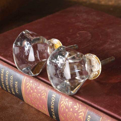#53755 Antique Glass Furniture Knobs Pulls Hardware image 2