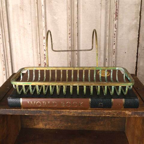 #53789 Antique Brass Bathtub Rim Soap Dish Caddy image 2