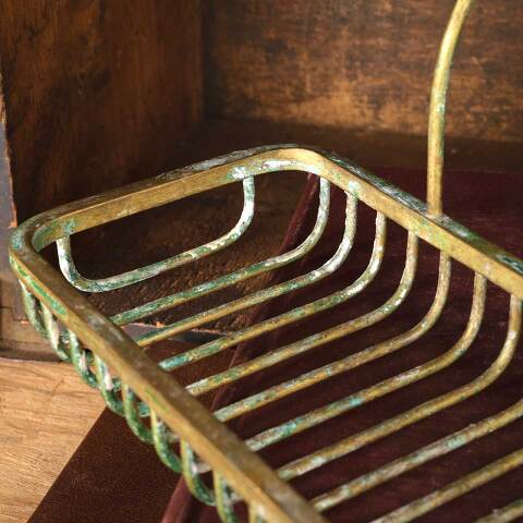 #53789 Antique Brass Bathtub Rim Soap Dish Caddy image 7