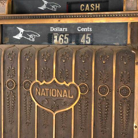 #53807 Antique Store Counter National Cash Register image 7
