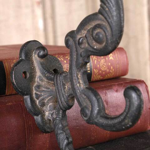 #53828 Ornate Antique Cast Iron Coat & Hat Hook image 2