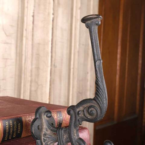 #53828 Ornate Antique Cast Iron Coat & Hat Hook image 4