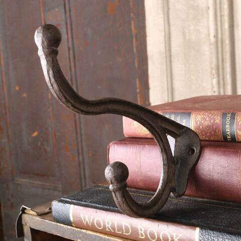 #53829 Salvaged Antique Cast Iron Coat & Hat Hook image 2