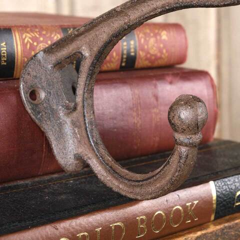 #53829 Salvaged Antique Cast Iron Coat & Hat Hook image 5