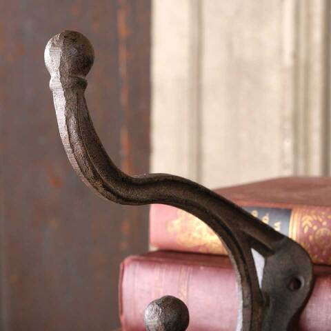 #53829 Salvaged Antique Cast Iron Coat & Hat Hook image 7