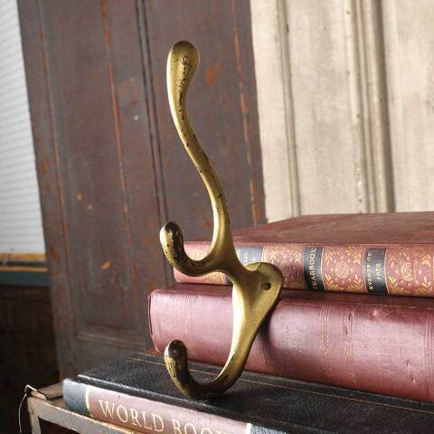 #53832 Antique Cast Iron Triple Coat & Hat Hook image 4