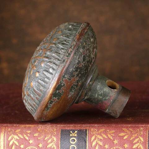 #53841 Antique Ornate Brass Doorknob Hardware image 5
