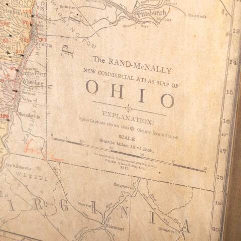 #53847 Antique Oak Flat Map 50 Drawer Cabinet Unit image 6