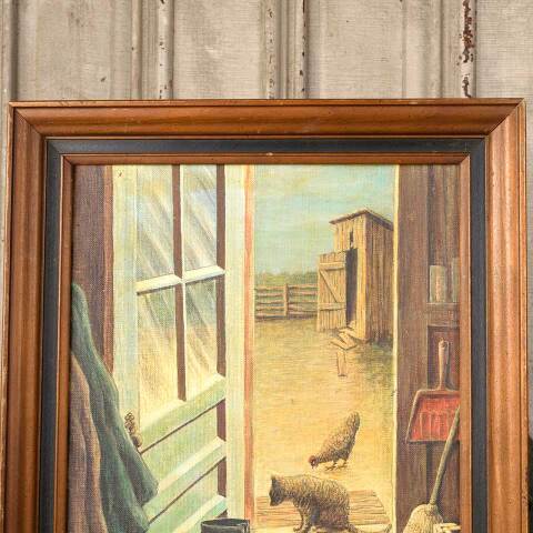 #53891 Original Farm Painting by Frank R. Sammet image 2