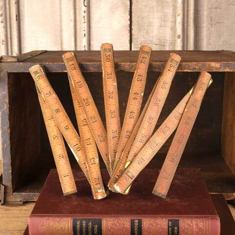#53895 Antique Folding Wood Carpenter's Ruler image 3