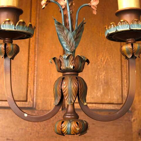 #53898 Vintage 2 Bulb Chandelier Light Fixture image 7