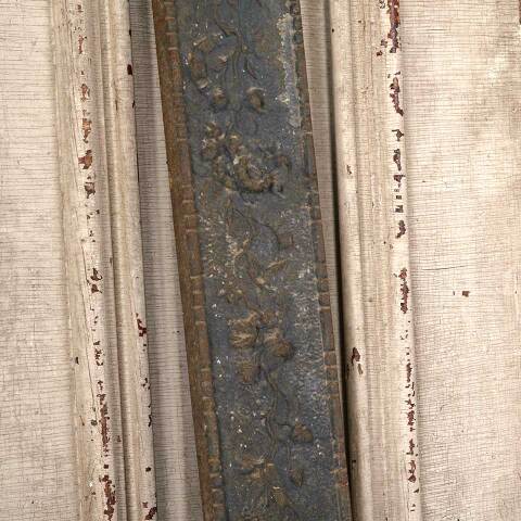 #53909 Antique Cast Iron Fireplace Surround Side Leg image 5