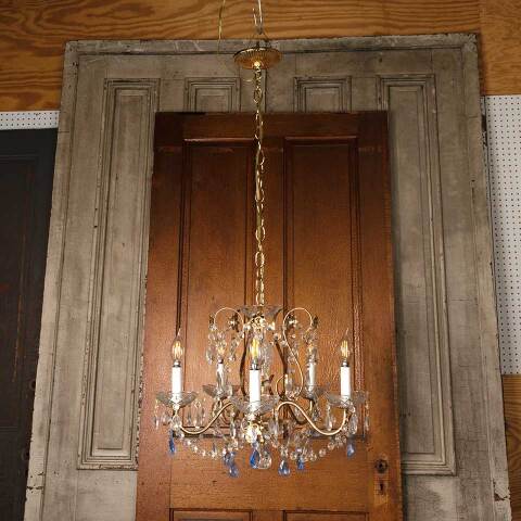 #53917 Vintage 5 Bulb Chandelier Light Fixture image 2