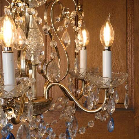 #53917 Vintage 5 Bulb Chandelier Light Fixture image 5