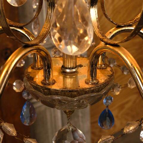 #53917 Vintage 5 Bulb Chandelier Light Fixture image 8