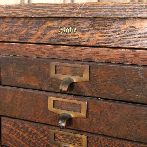 #53964 Antique Oak Globe Stackable Storage Unit image 5