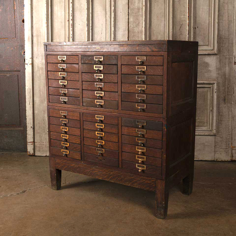 #53964 Antique Oak Globe Stackable Storage Unit image 2