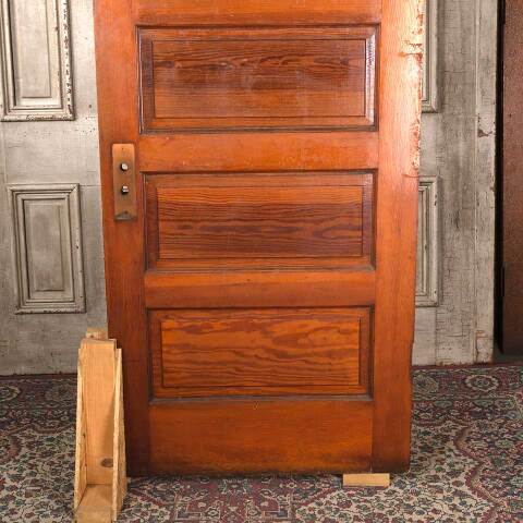 #54001 31x80 Antique 5 Panel Interior Pine Door image 6