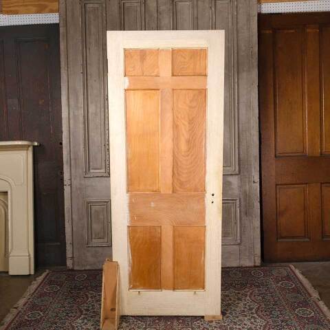 #54019 29x77 Antique 6 Panel Wood Interior Door image 6