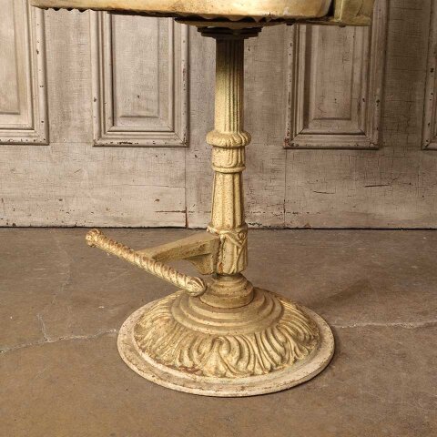 #54036 Vintage Cast Metal Barstool with Backrest image 2