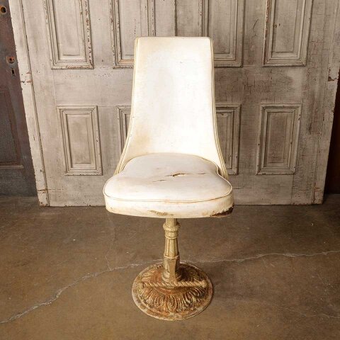 #54036 Vintage Cast Metal Barstool with Backrest image 6
