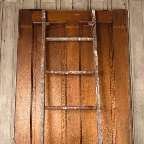 #54046 19x94 Antique Seven Rung Wood Ladder image 2
