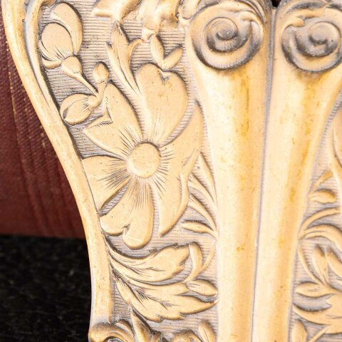 #54065 Art Nouveau Stamped Brass Sash Buckle image 4
