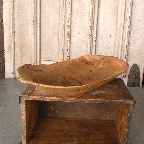 #54080 Primitive Wood Dough Bowl image 6