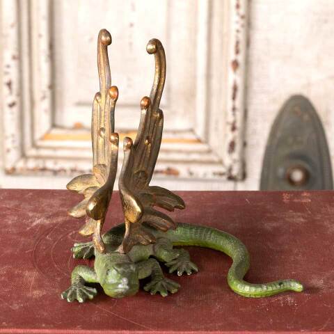 #54087 Cast Brass Winged Lizard image 3
