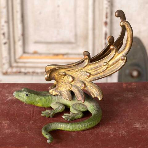 #54087 Cast Brass Winged Lizard image 6