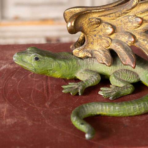 #54087 Cast Brass Winged Lizard image 7