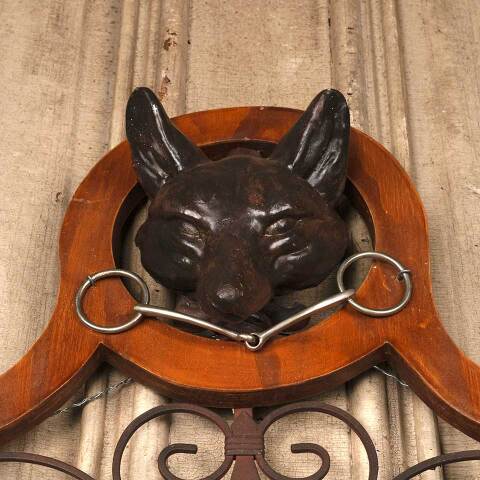 #54095 Wood & Metal Wall Hanging with Fox Head image 5