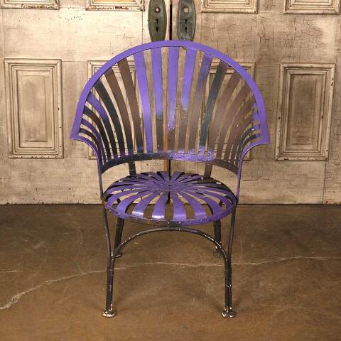 #54097 Antique Francois Carre Metal Garden Chair image 2