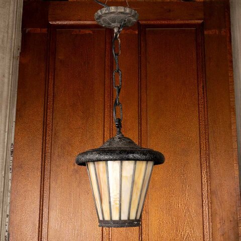 #54105 9" Antique Cast Iron Pendant Light Fixture image 2