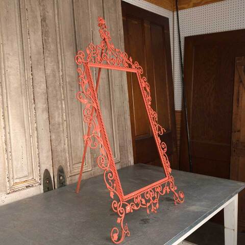 #54106 Vintage Ornate Metal Easel Picture Frame image 6