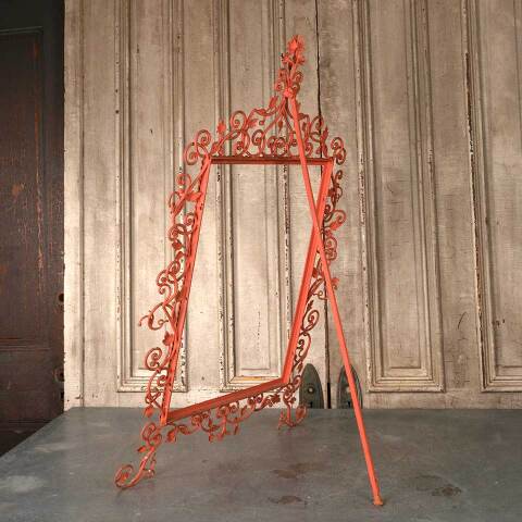 #54106 Vintage Ornate Metal Easel Picture Frame image 7