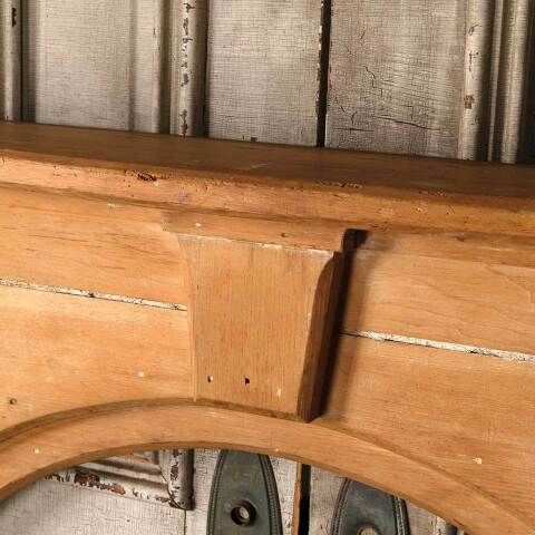 #54107 52x49 Antique Wood Fireplace Mantel image 4