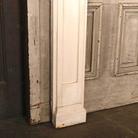 #54115 69x48 Antique Painted Wood Fireplace Mantel image 3