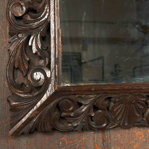 #54125 24x32 Ornate Carved Wood Wall Mirror image 3