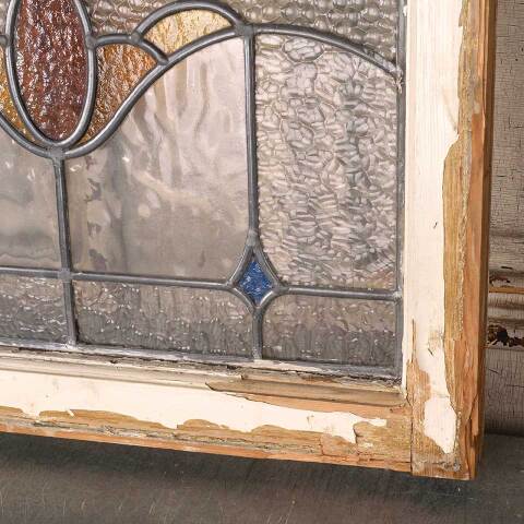 #54138 21x16 Salvaged Antique Stained Glass Window image 2
