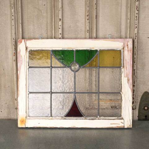 #54139 21x16 Salvaged Antique Stained Glass Window image 5